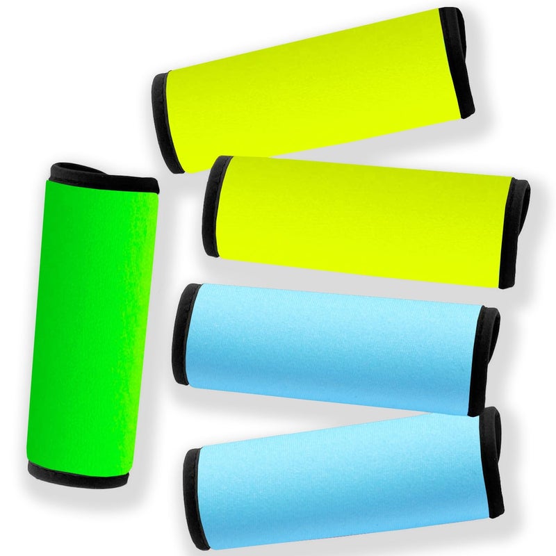 Careteilly Neoprene Luggage Handle Wrap Fluorescent Colors Luggage Identifiers/Tags/Marker(Blue) - Image 1